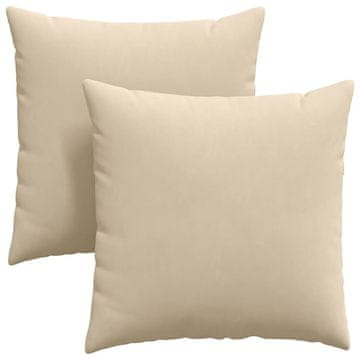 Vidaxl Blazine za kavč 2 szt. krema 80 x 80 cm blago