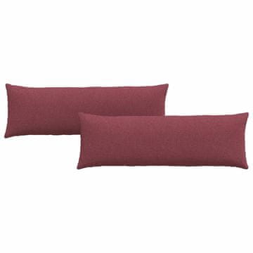 Vidaxl Blazine za kavč 2 szt. Vinorodna rdeča 120 x 40 cm blago