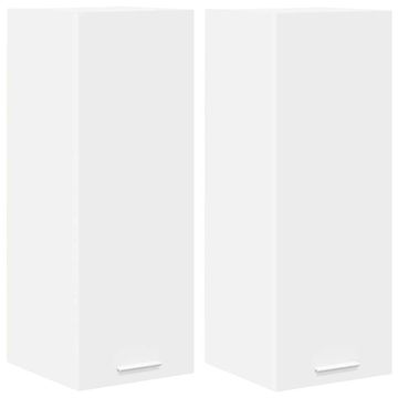 Vidaxl Viseča omarica 2 szt. Bela 30 x 31 x 80 cm Konstruiran les