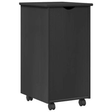 Vidaxl Gležnji kabinet Siva 34 x 39 x 65,5 cm Masivno borovo les