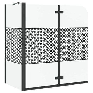 Vidaxl Kopalniška pregrada Geometrični Črna 120 x 67 x 129 cm
