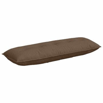 Vidaxl Poglavni vzglavnik Rjava 140 x 19 x 50 cm blago