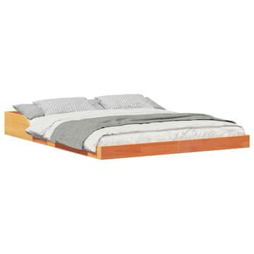 Vidaxl Konstrukcija postelje Voskast rjav 150 x 200 cm