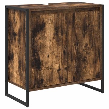 Vidaxl Kopalniška omarica Dimni hrast 60 x 30 x 60 cm Inženirski les