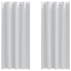 Vidaxl Zavese za zatemnitev z obroči 2 szt. Bleda siva 245 x 140 cm