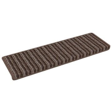 Vidaxl Samolepilni stopniščni tepihi 15 kos 65 x 21 x 4 cm Non-Slip