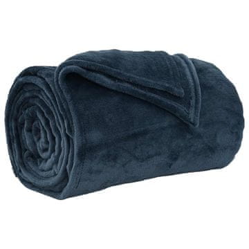 Vidaxl Odeja Temno modra 240 x 270 cm Flis