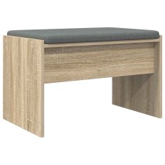 Vidaxl Haldna klop z blazino Sonoma hrast 63 x 38 x 40 cm