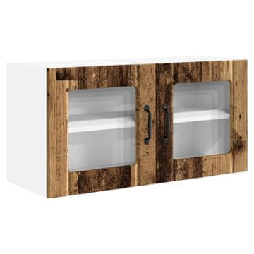 Vidaxl Stenski stekleni omarica PORTO Star les 80 x 31 x 40 cm