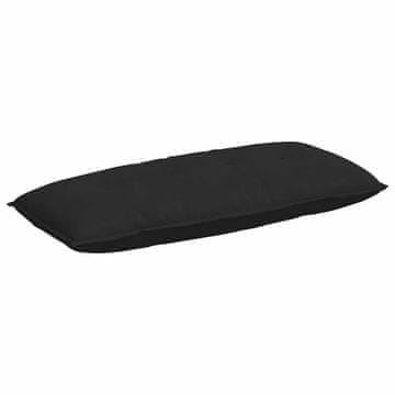 Vidaxl Poglavni vzglavnik Črna 120 x 50 cm Mikrofiber tkanina