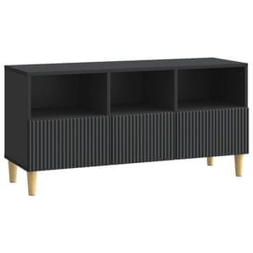 Vidaxl TV omarica s predalom Črna 102 x 34,5 x 50 cm Inženirski les