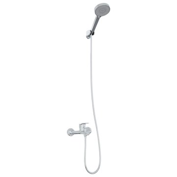 Vidaxl Komplet tuš glav Krom G 1/2 palca
