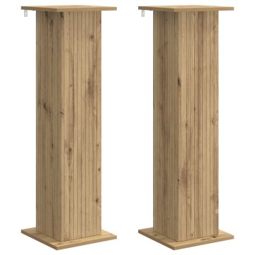 Vidaxl Stojalo za rastline 2 kos Artisan hrast 30,5 x 30 x 100,5 cm