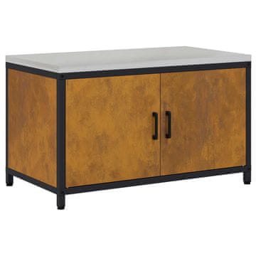 Vidaxl Shramba za kuhinjo HATTEM Rjav 90 x 50 x 53 cm Jeklo