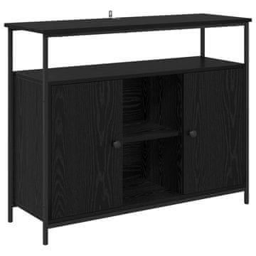 Vidaxl Strani šal Črna Orehovina 100 x 35 x 80 cm Konstruiran les