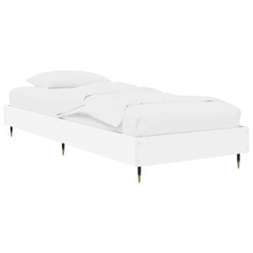 Vidaxl Konstrukcija postelje Bela 80 x 200 cm Inženirski les
