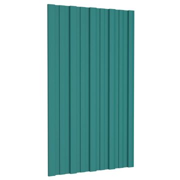 Vidaxl Strešni panel 12 szt. Zelena 80 x 45 cm Pocinkano jeklo