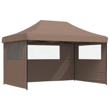 Vidaxl Zabavni šotor Rjava 292 x 440 x 315 cm Oxford tkanina
