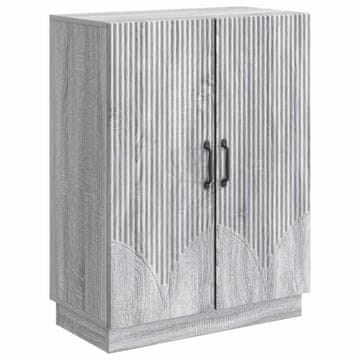 Vidaxl Strani šal Siva Sonoma 66 x 34,5 x 87 cm Inženirski les