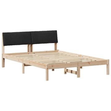 Vidaxl Kovinska posteljna konstrukcija Rjava in črna 160 x 200 cm