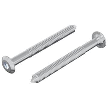 Vidaxl Vijak 2 szt. srebrna M6 x 60 mm Jeklo