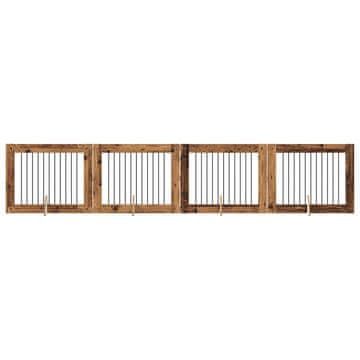 Vidaxl Vrata za pse z stojali 4 szt. Star les 100 x 80 cm