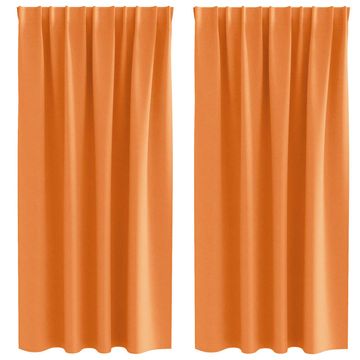 Vidaxl Zavese za zatemnitev z obroči 2 szt. Oranžna 175 x 140 cm