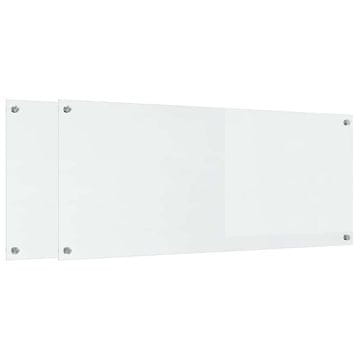 Vidaxl Kuhinjski panel 2 szt. Transparentno 120 x 50 cm kaljeno steklo