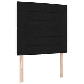 Vidaxl LED glava postelje z LED trakami z vzglavjem Črna 100 cm blago