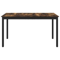 Vidaxl Jedilne mize 140 x 80 x 75 cm Inženirski les Dimljen hrast