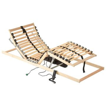 Vidaxl Lamelni podstavek Rjava 90 x 190 cm Trda bukovina