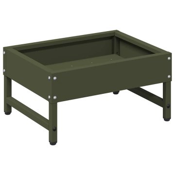 Vidaxl Hranilka za ptice Oljčno zelena 80 x 28 x 13.5 cm