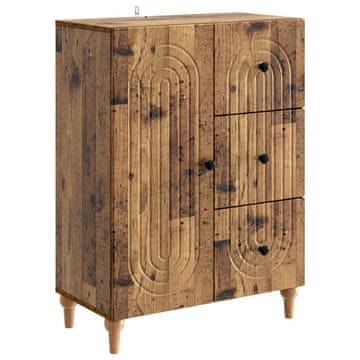 Vidaxl Strani šal s predalom Star les 66 x 34,5 x 90 cm Inženirski les
