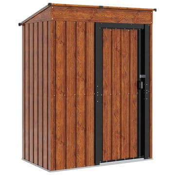 Vidaxl Vrtne hiške Rjava 137 x 81 x 180 cm Kovina