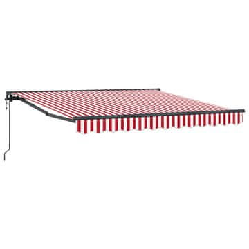 Vidaxl Okvir tende Rdeča in bela 300 x 250 cm Poliester s PU premazom