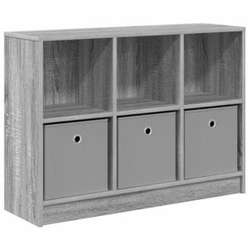 Vidaxl Strani šal Siva Sonoma 88,5 x 27,5 x 63,5 cm