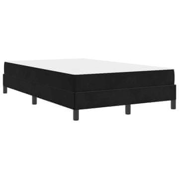 Vidaxl Postelja z vzmetnico z vzmetnico Črna 120 x 190 cm blago