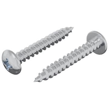 Vidaxl Lesen vijak 2 szt. srebrna M4 x 28 mm elezo