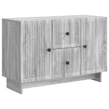 Vidaxl Strani šal Siva Sonoma 89 x 34,5 x 60 cm Inženirski les