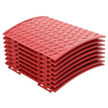 Vidaxl Božičnisuknjič Rdeča Ø 65 x 24 cm Plastika