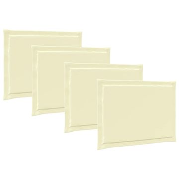Vidaxl Sedežne blazine 4 szt. Krem 47 x 36 x 2 cm Poliester