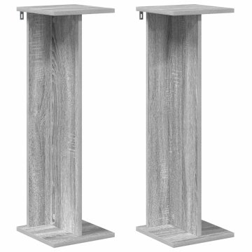 Vidaxl Stojalo za rastline 2 kos Siva Sonoma 25 x 25,5 x 80,5 cm