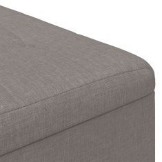 Vidaxl Ottoman s shranjevanjem Taupe 80 x 80 x 45 cm blago