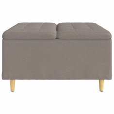 Vidaxl Ottoman s shranjevanjem Taupe 80 x 80 x 45 cm blago
