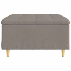 Vidaxl Ottoman s shranjevanjem Taupe 80 x 80 x 45 cm blago