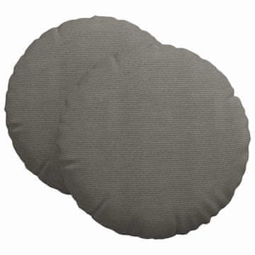 Vidaxl Sedežne blazine 2 szt. Svetlo siva Ø 80 cm Žametna tkanina
