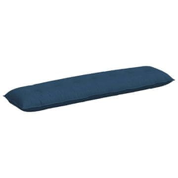 Vidaxl Poglavni vzglavnik Modra 200 x 19 x 50 cm blago