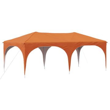 Vidaxl Zložljivi šotor za zabave 575 x 288 x 245 cm Oranžna