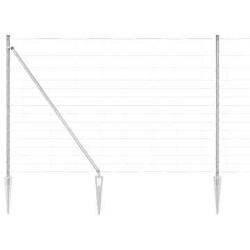 Vidaxl Varjena žična ograja s konicami 25 x 1,6 m (Š x V)