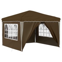 Vidaxl Zložljivi šotor za zabave 288 x 288 x 245 cm Taupe